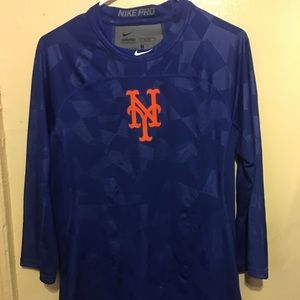 Nike Mens York Mets Pro Hypercool 3/4 Sleeve